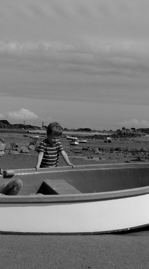 Messing about in a boat at the seaside by Tim Saunders