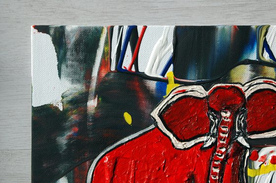 Abstract Elephant in motion
