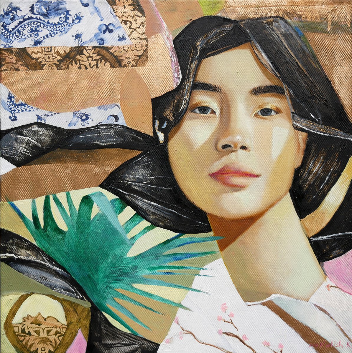 Symbols Of Asia By Kate Kulish, 20 X 20, Artwork For Sale On Artfinder