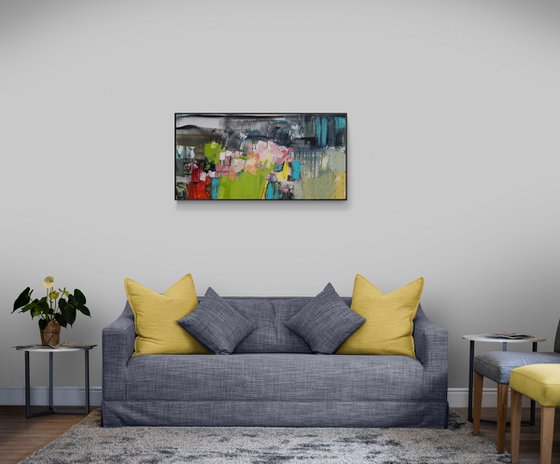 Flowers by the water.