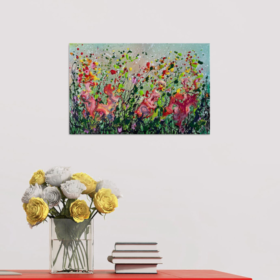 Floral  Blast  Abstract Original Painting