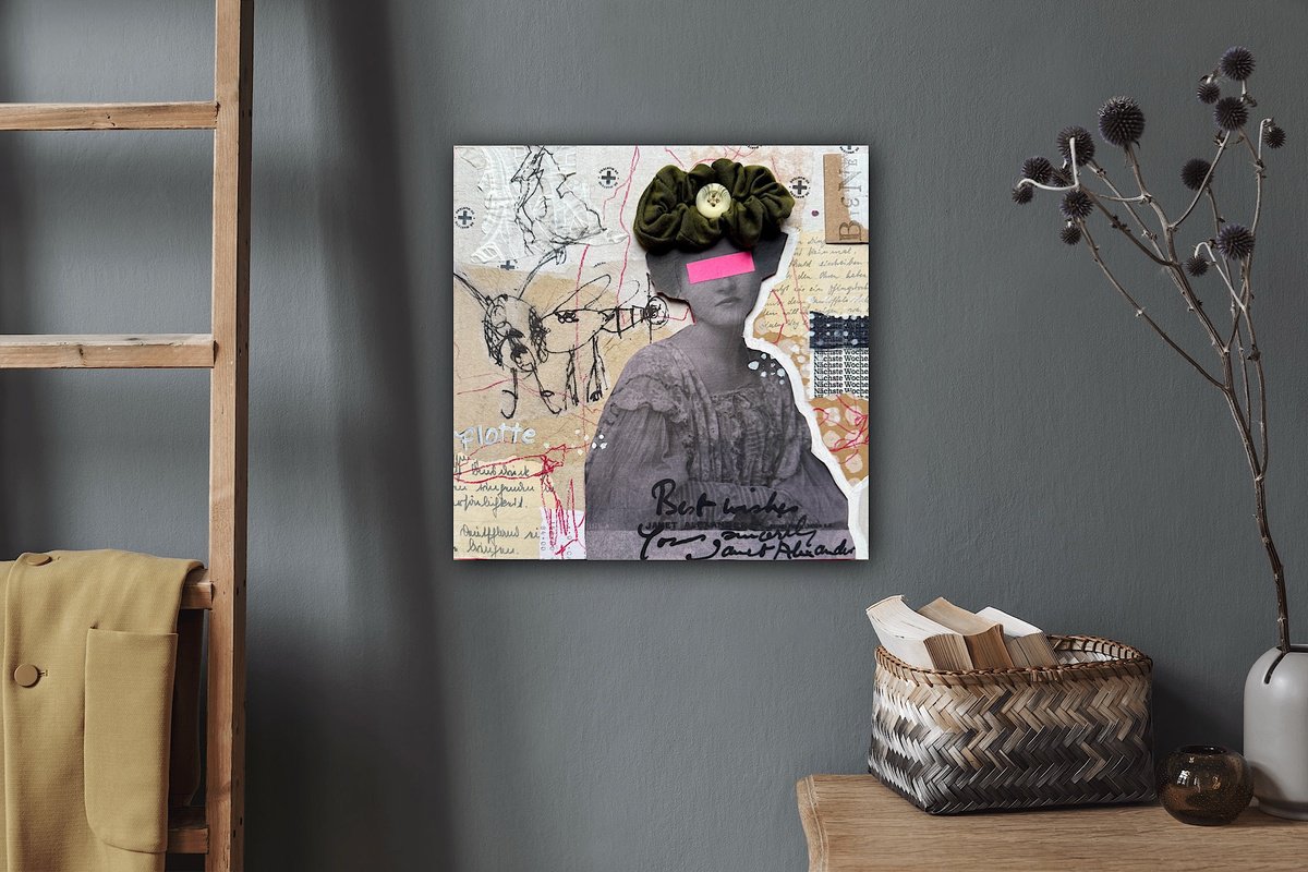 Portrait Painting By Marita Tobner, 10 X 10", Summ Summ, Original Artwork