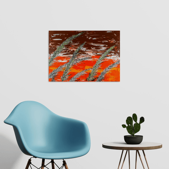 Grass In Brown Color