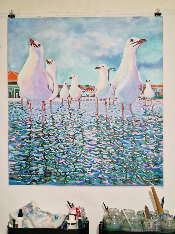 Birds and beach