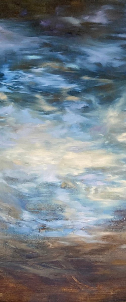 After the storm - Abstract blue painting by Isabella Nazzarri