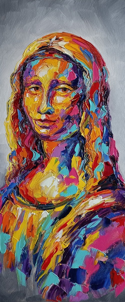 Mona Lisa - oil painting, Leonardo da Vinci, portrait, woman face, woman portrait, Mona Lisa face by Anastasia Kozorez