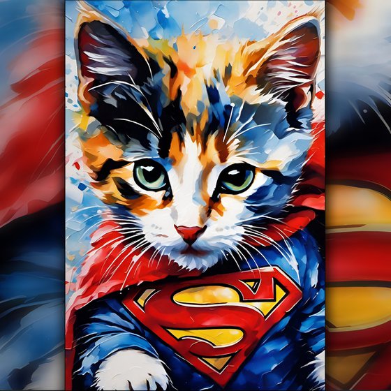 Superman Dressed Kitty