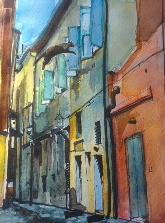One quiet street of Bologna