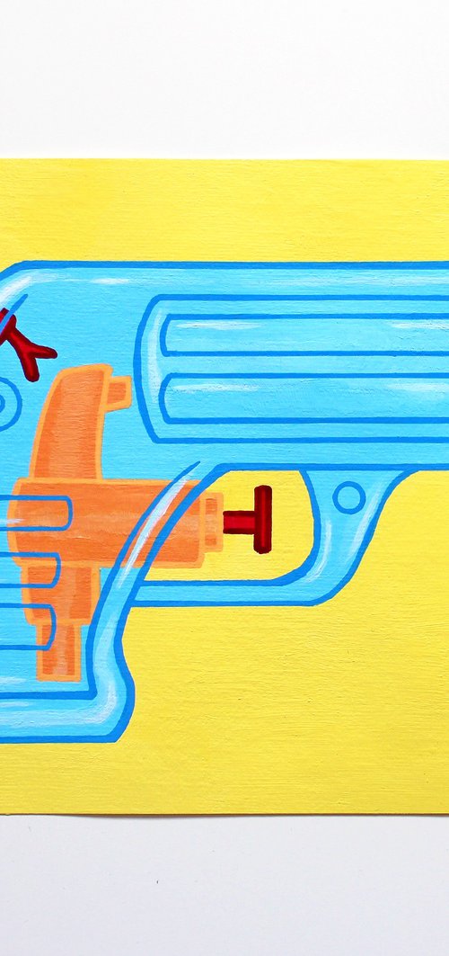 Water Pistol Pop Art Painting by Ian Viggars