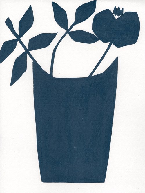 BLUE SHADE PLANTS IV by Marisa Añón