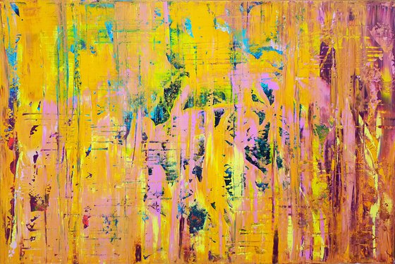 All the love I have - XXL colorful abstract painting