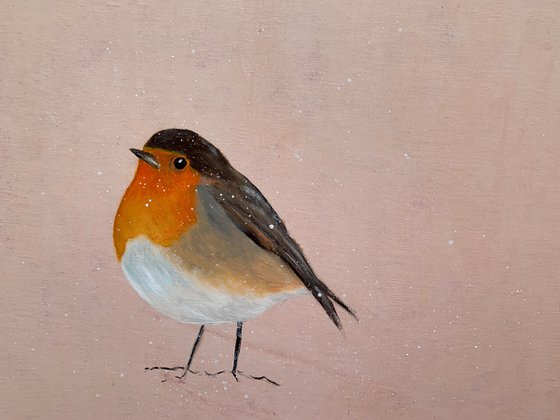 Contentment ~ Robin on Rose Gold
