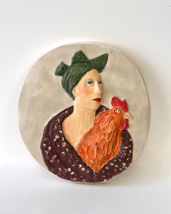 Woman with Hen