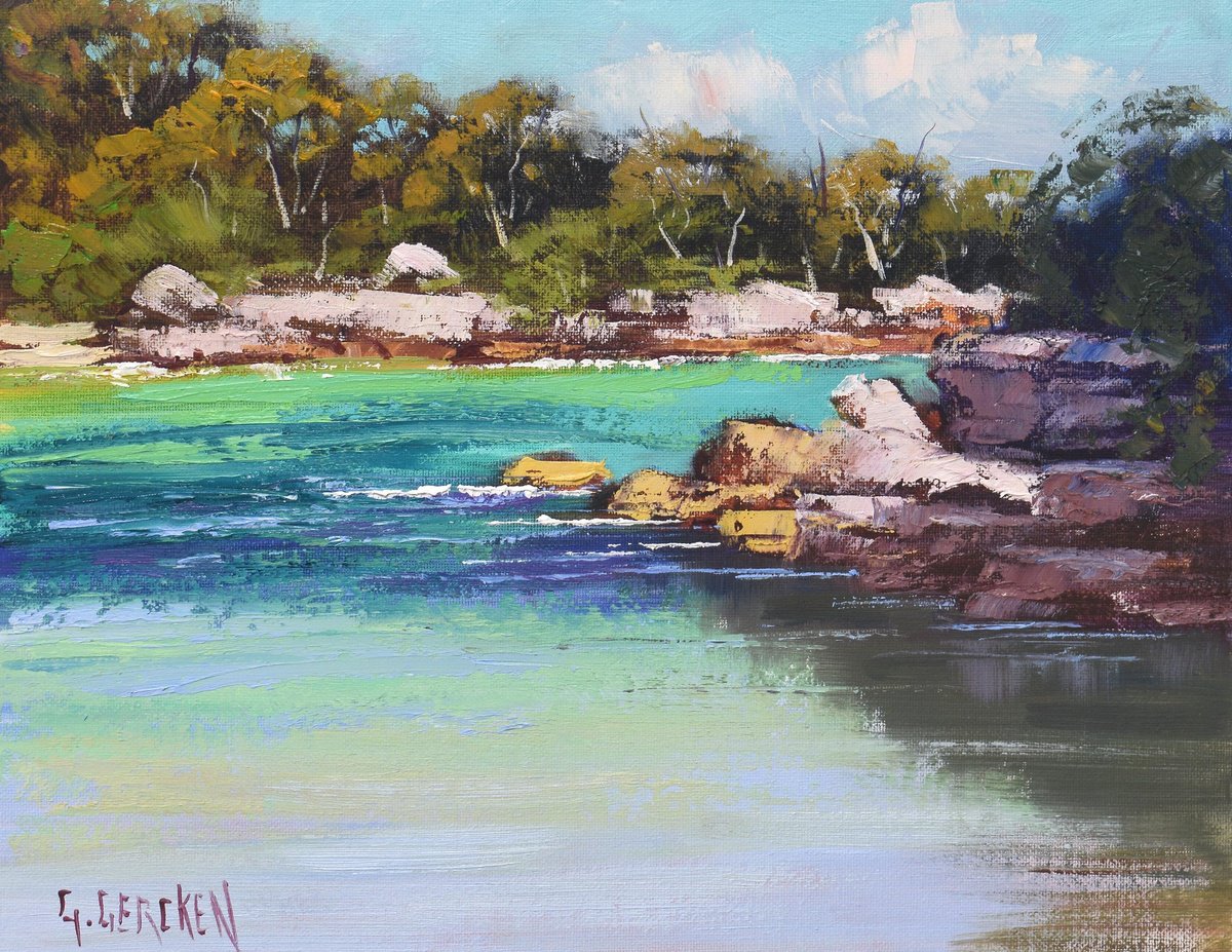 Honeymoon Bay Australia Oil painting by Graham Gercken Artfinder
