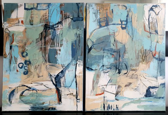Tropical Summer Diptych