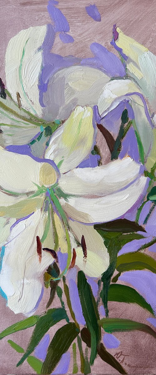 Lilies by Yuliia Pastukhova