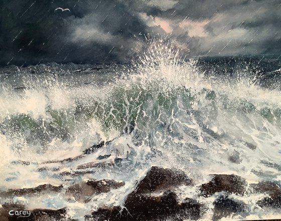 Seascape, Crashing Waves