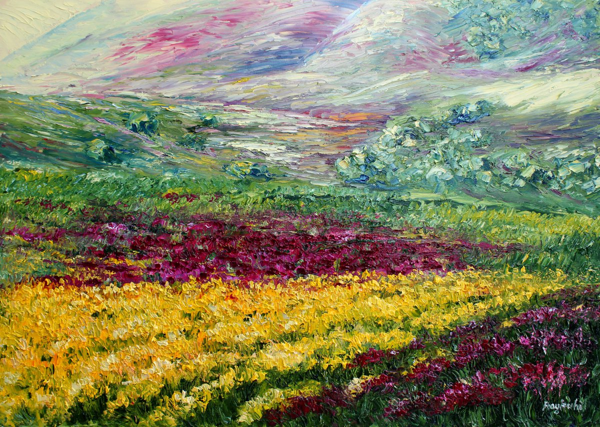 Impressionistic Landscape Oil Painting By Haykuhi Khachatryan, 28 X 20, Landscape, Original Artwork