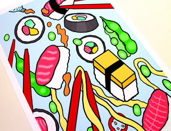 Sushi Party Giclee Print