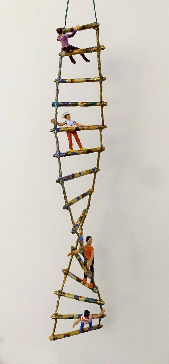 Climbing the DNA double helix ladder