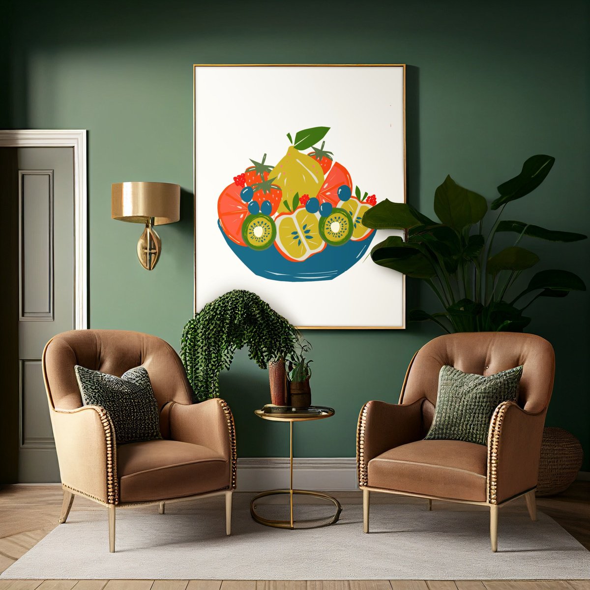 Still Life Giclee Print By Emma Evans-Freke, 17 X 24, Fruit Bowl, Original Artwork