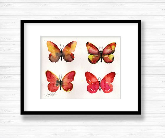 Four Butterflies 3 - Butterfly Art by Kathy Morton Stanion