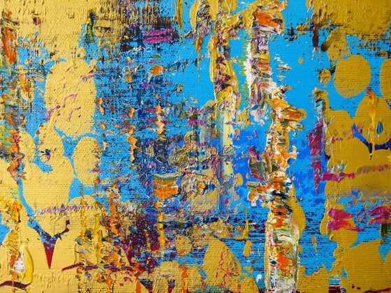 "Nirvana" - Gold Abstract Painting Original Canvas Art