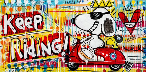 Keep Riding (50x100cm) Ready to hang