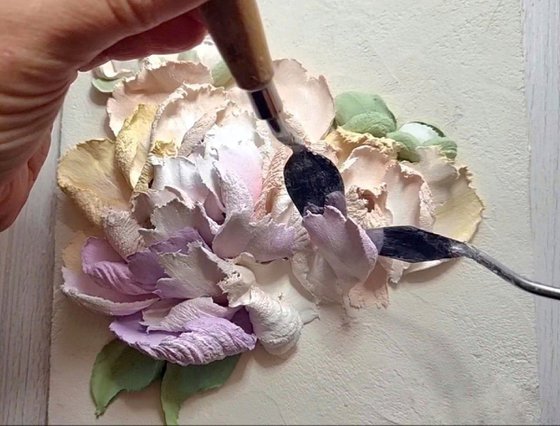 Peonies at sunset-3d flowers