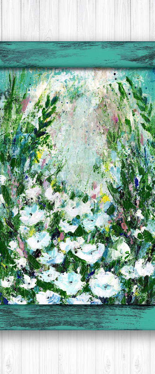 Aerwyna's Garden - Framed Floral Painting by Kathy Morton Stanion by Kathy Morton Stanion