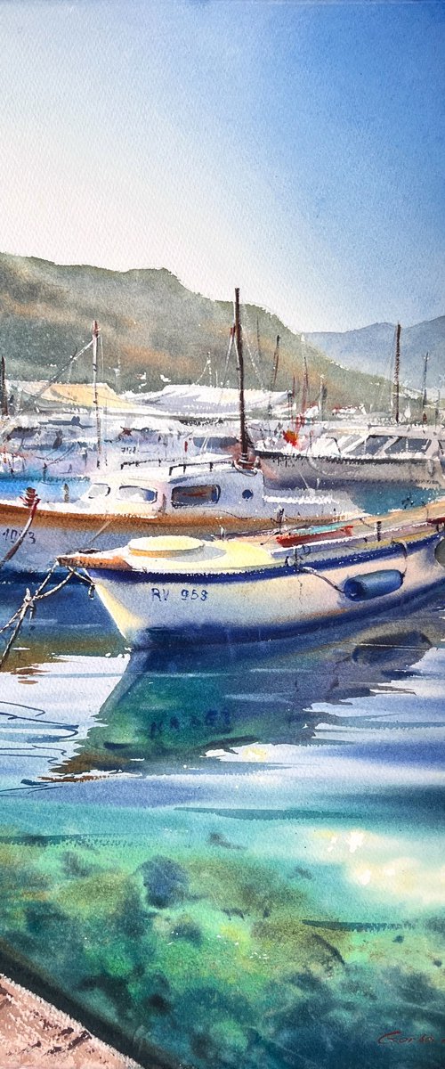 Morning at the pier by Eugenia Gorbacheva