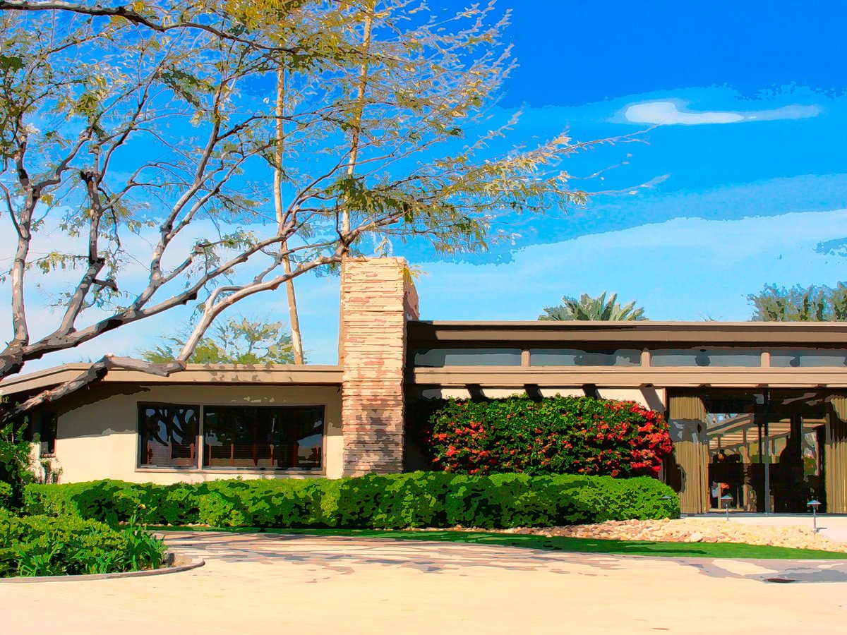 Impressionistic Cityscapes Photograph By William Dey, 22 X 17", Sinatra In Palm Springs Palm Springs Ca, Original Artwork