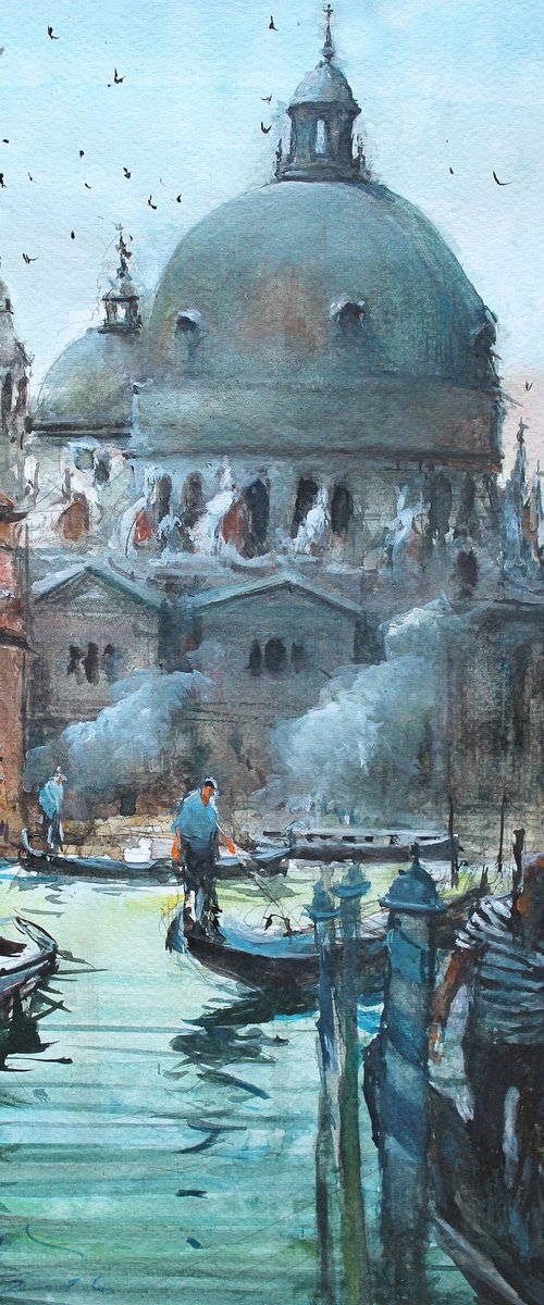 Basilica and Canal Grande by Maximo Damico
