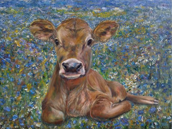Cornelia, The Cow In Corn Flowers Meadow