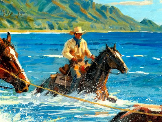 Paniolo — Cattle Through the Surf
