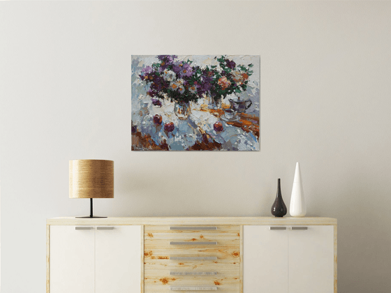 Autumn flowers Still Life Original oil painting