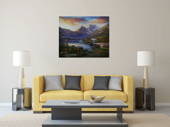 First light Cradle Mountain