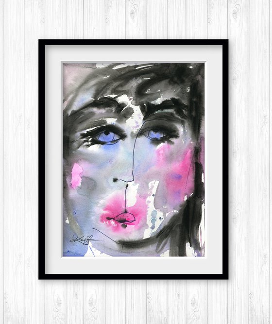 I Have A Secret 8 - Abstract Face Painting  by Kathy Morton Stanion