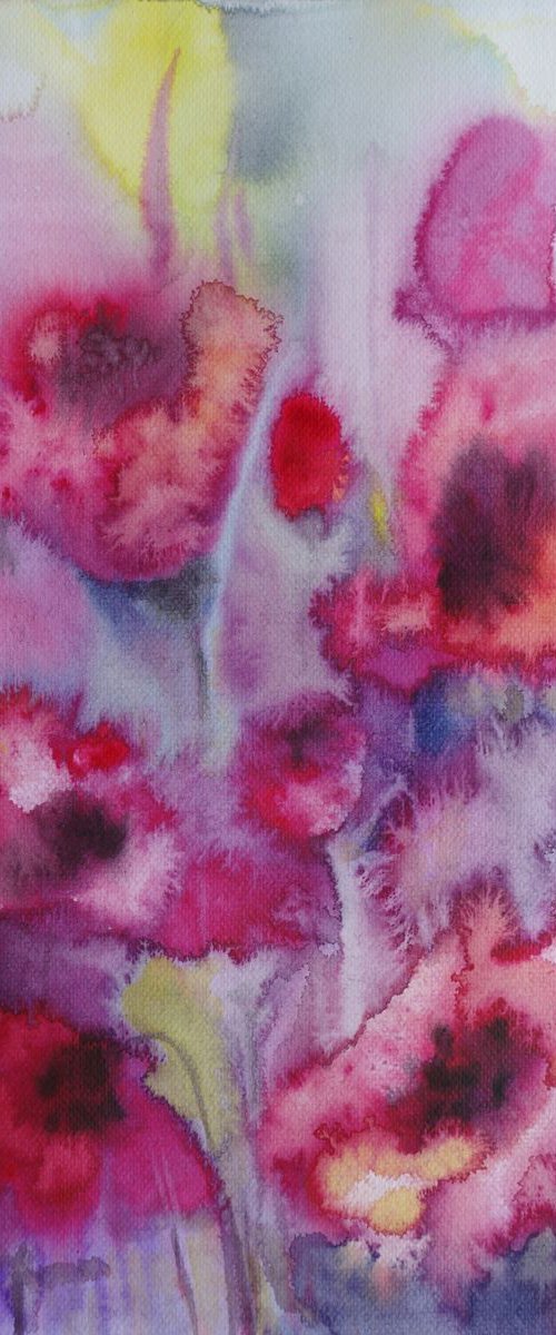The memory of summer - poppies no 3 by Beta Sudnikowicz