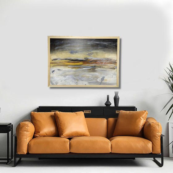framed paintings for living room/extra large painting/abstract Wall Art/original painting/painting on canvas 100x70-title-c748