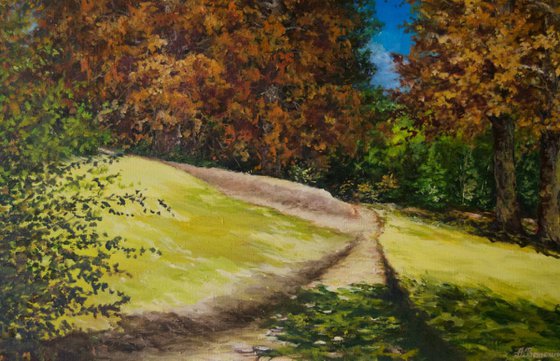 Realism landscape painting - Autumn Day