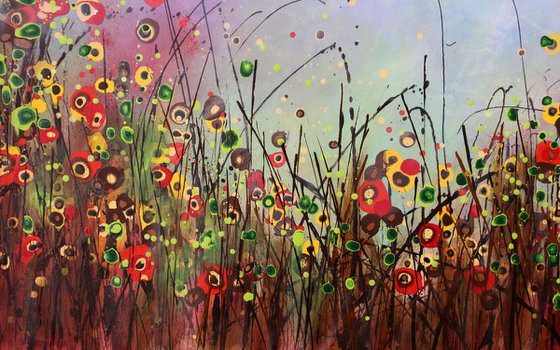 Mystical Gardens #8 - Large original Floral painting