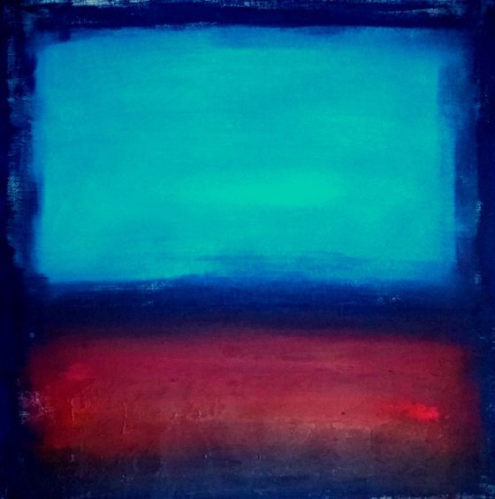 Window to the Soul/ Inspired by Rothko / 20x20 in Canvas