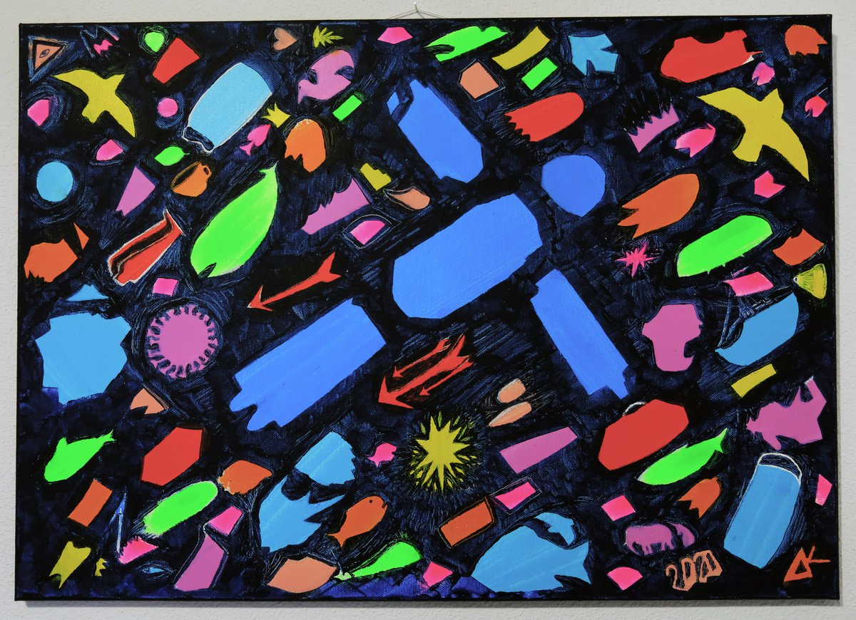 Surrealistic Animal Acrylic Painting By Denys Kuvaiev, 28 X 20, About The Year 2020, Original Artwork