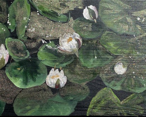 Silver Water Lilies by Valeria Golovenkina