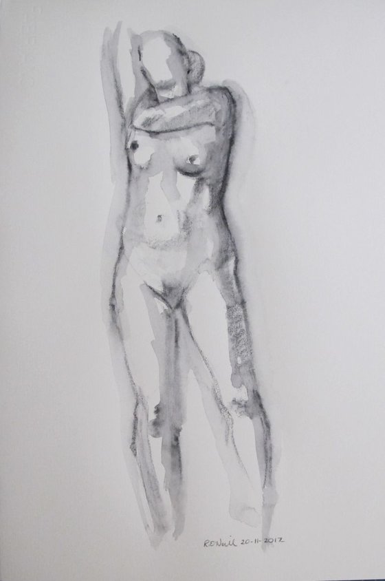 Standing female nude