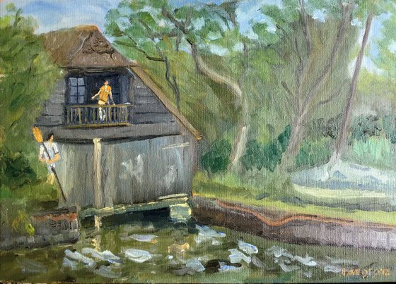 Morning on the Broads - An original oil painting