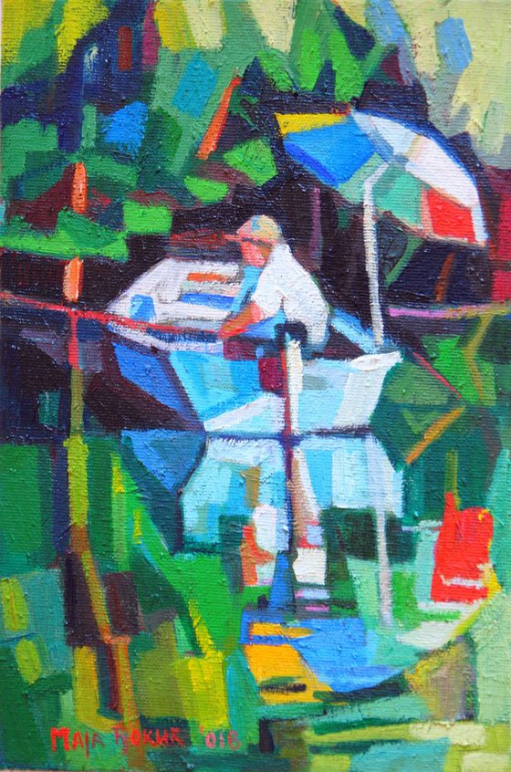 Fisherman / 30 x 20 x 2 cm