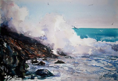 Crashing Wave by Anthony Barrow BA(Hons) Fine Art