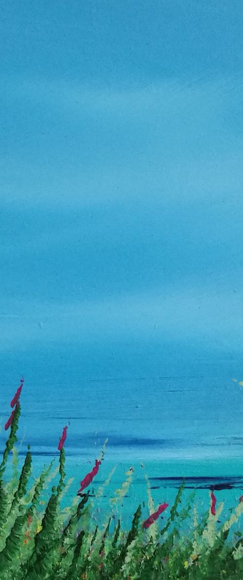 To the Sea - Great gift for Beach Lovers; Modern Art Office Decor Home Seascape by Mel Graham